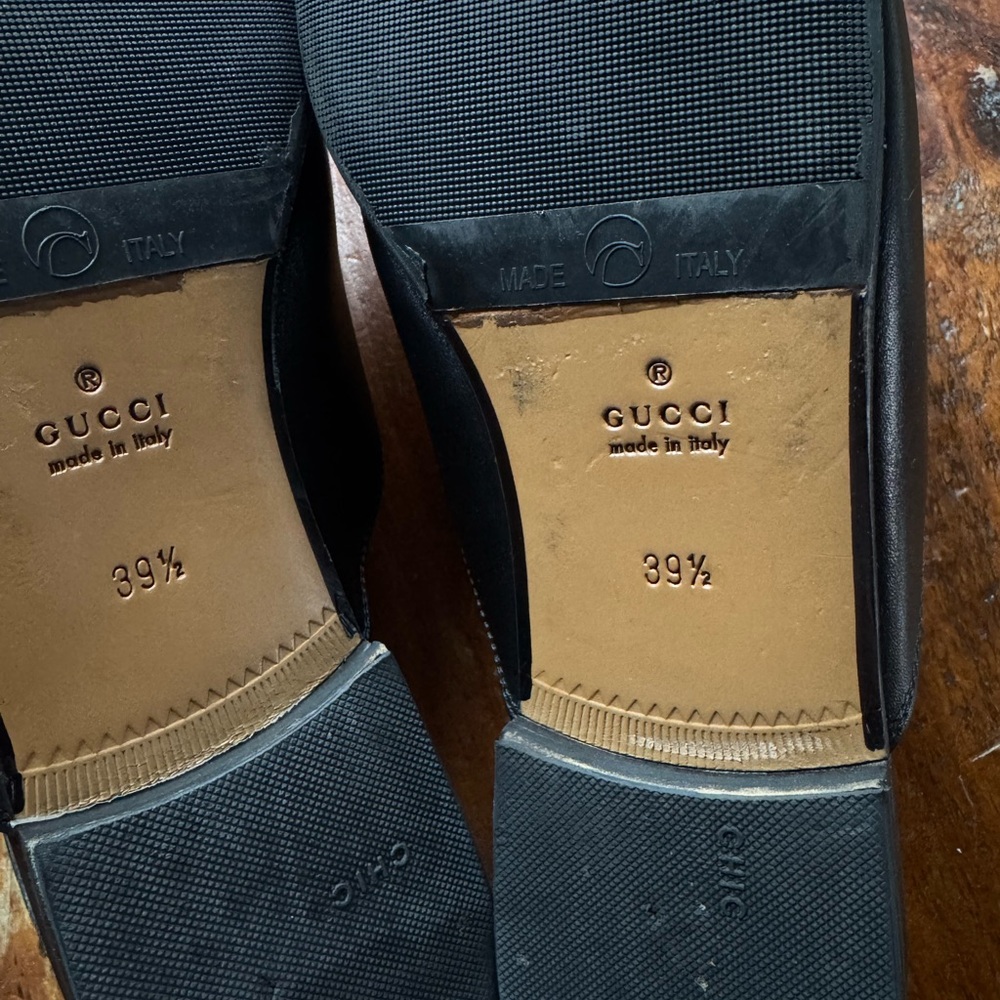 Gucci Black Leather Horsebit Princeton slides slipper - Picture 6 of 9